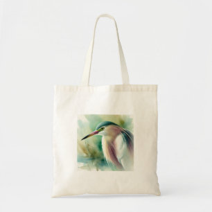 Chinese Pond Heron 060924AREF122 - Watercolor Tote Bag