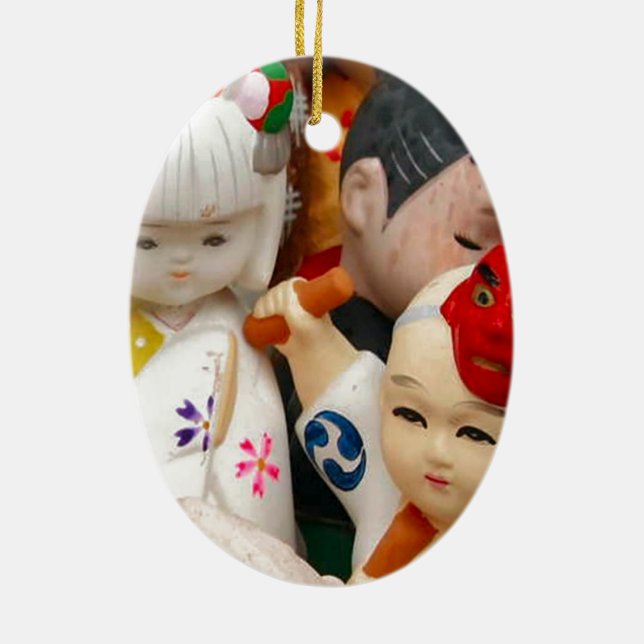 Chinese porcelain dolls ceramic tree decoration (Back)