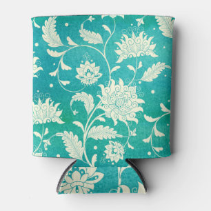 Chinese Porcelain Floral Watercolor Can Cooler