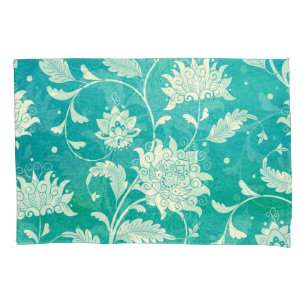 Chinese Porcelain Floral Watercolor Pillowcase