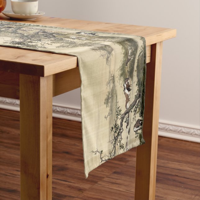 Chinese Qing Dynasty 100 Horses by Castiglione Lon Long Table Runner (In Situ)