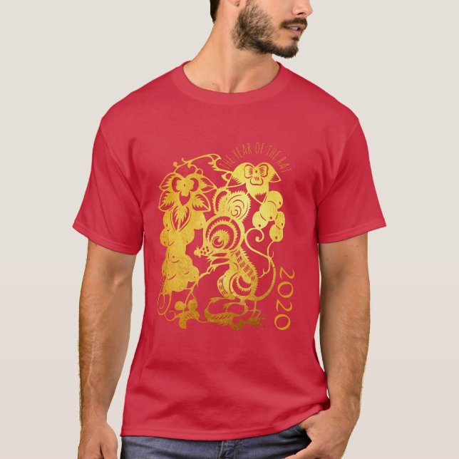 Chinese Rat Year 2020 Grape Men T-shirt (Front)