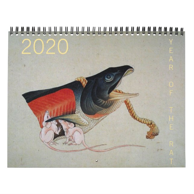 Chinese Rat Year Asian Art Zodiac custom Calendar (Cover)