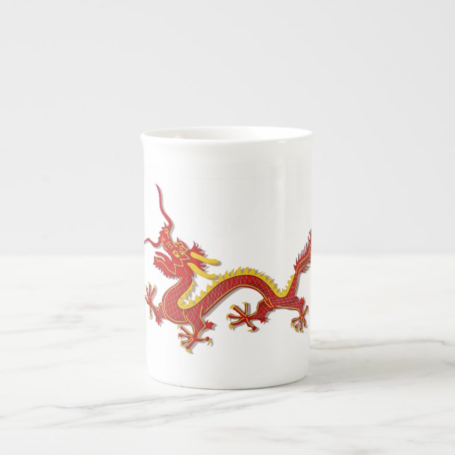 Chinese Red And Gold Dragon Speciality Cup (Front)