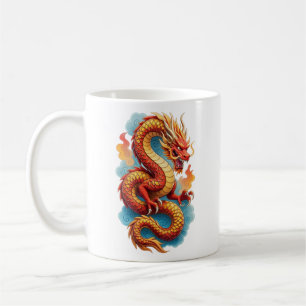 Chinese Red Dragon Fiery Illustration-67561 Coffee Mug