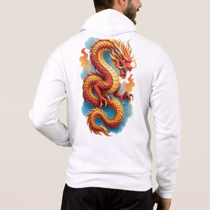 Chinese Red Dragon Fiery Illustration-67561 Hoodie
