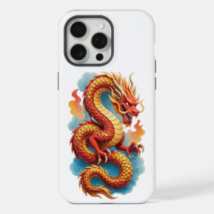 Chinese Red Dragon Fiery Illustration-67561 iPhone 15 Pro Max Case