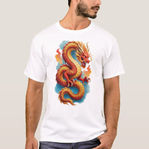 Chinese Red Dragon Fiery Illustration-67561 T-Shirt