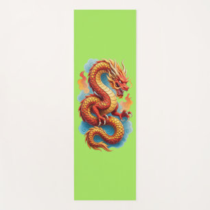Chinese Red Dragon Fiery Illustration-67561 Yoga Mat
