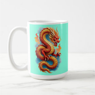 Chinese Red Dragon Fiery Illustration-67566 Hoodie Coffee Mug