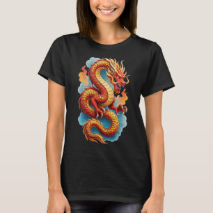 Chinese Red Dragon Fiery Illustration-67566 Hoodie T-Shirt