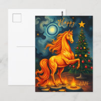 Chinese Red Fire Horse New Year 2026