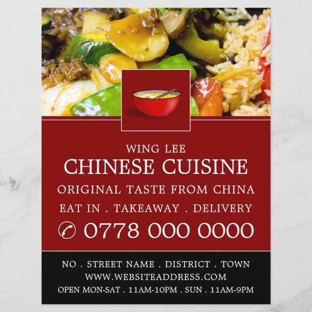 Chinese Restaurant Advertising Flyer (Front)