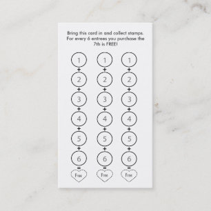Chinese Restaurant Business Card Loyalty Card