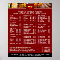 Chinese Restaurant Menu