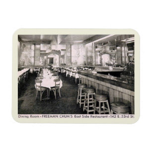 Chinese Restaurant, New York City Vintage Postcard Magnet