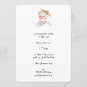 Chinese Restaurant Takeout Box Invitation