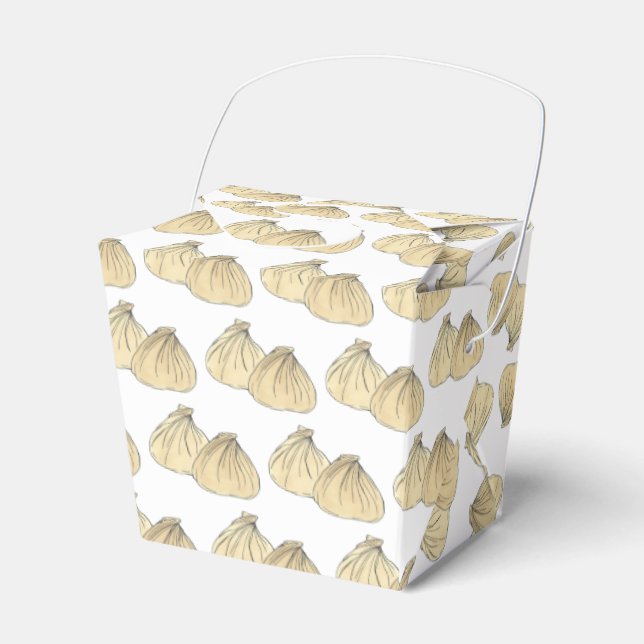 Chinese Restaurant Takeout Food Shumai Dumplings Favour Box (Front Side)