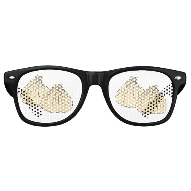 Chinese Restaurant Takeout Food Shumai Dumplings Retro Sunglasses (Front)