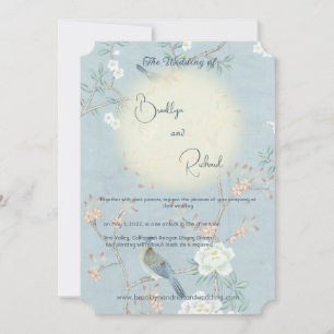 Chinese, Romantic elegant, wedding invitation