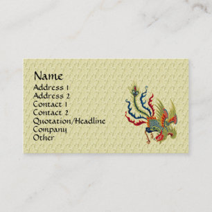 Chinese Rooster Art Design Business Card