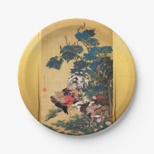 Chinese Rooster New Year 2017 Japanese Art Paper P Plate