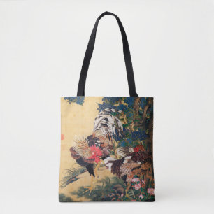 Chinese Rooster New Year 2017 Japanese painting B Tote Bag