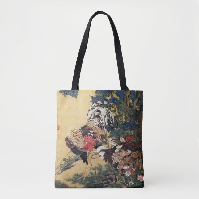 Chinese Rooster New Year 2017 Japanese painting B Tote Bag (Front)