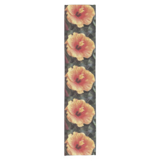 Chinese Rose Flower Artistic Floral Bloom Short Table Runner