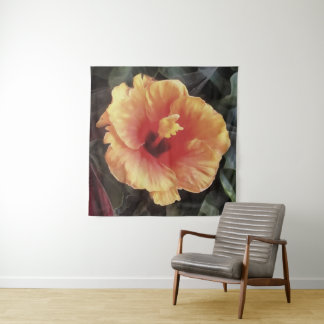 Chinese Rose Flower Artistic Floral Bloom Tapestry