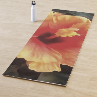 Chinese Rose Flower Artistic Floral Bloom Yoga Mat