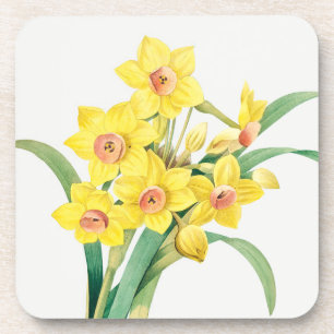 Chinese Sacred Lily, Pierre-Joseph Redouté, Coaster