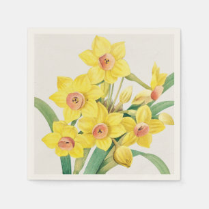 Chinese Sacred Lily, Pierre-Joseph Redouté,  Napkin