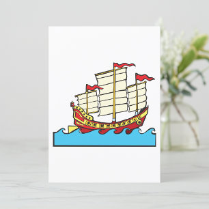 Chinese Sailing Ship Invitations