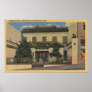 Chinese School in Chinatown- San Francisco, CA Poster