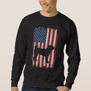 Chinese Shar Pei American Flag Usa Dog Puppy Us Sweatshirt