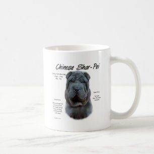 Chinese Shar Pei (blue) History Design Coffee Mug
