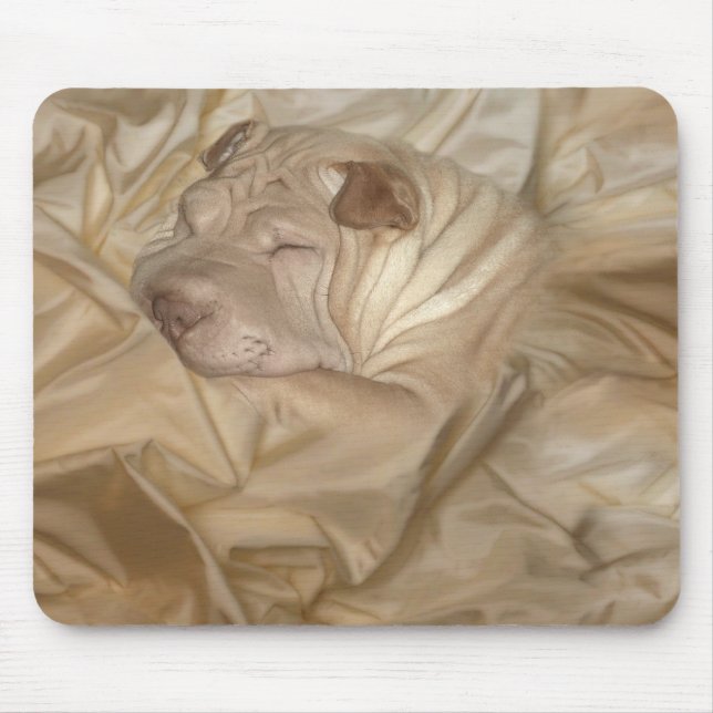 Chinese Shar Pei Camouflaged in Wrinkles Mouse Mat (Front)
