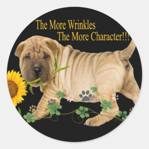 Chinese Shar-Pei Character Gifts Classic Round Sticker