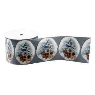 Chinese Shar-pei Christmas Grosgrain Ribbon