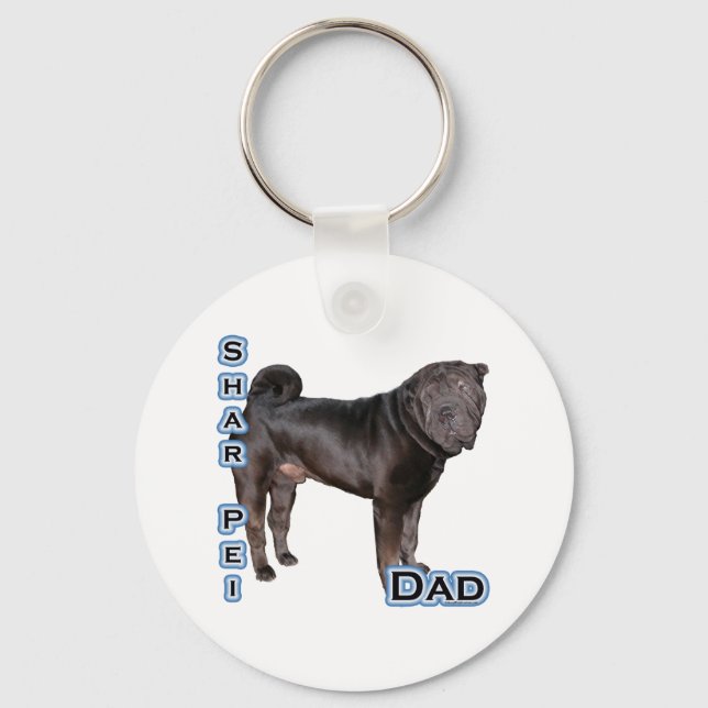 Chinese Shar-Pei Dad 4 - Keychain (Front)