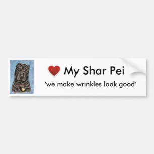 Chinese Shar-Pei Dog Art - Tia Bumper Sticker