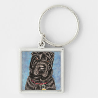 Chinese Shar-Pei Dog Art - Tia Key Ring