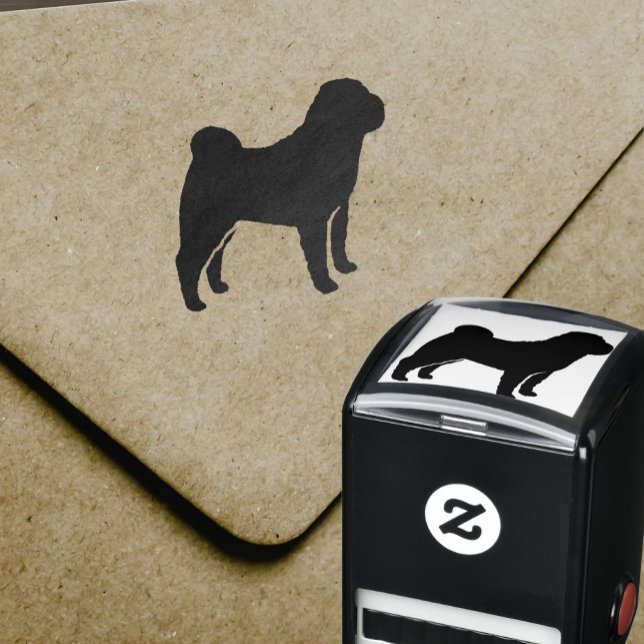 Chinese Shar-Pei Dog Breed Silhouette Self-inking Stamp (Creator Uploaded)