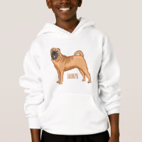 Chinese Shar-Pei dog cartoon illustration