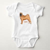Chinese Shar-Pei dog cartoon illustration 