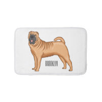 Chinese Shar-Pei dog cartoon illustration