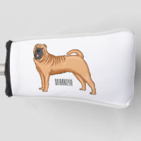 Chinese Shar-Pei dog cartoon illustration