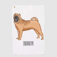 Chinese Shar-Pei dog cartoon illustration