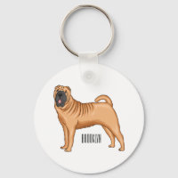 Chinese Shar-Pei dog cartoon illustration